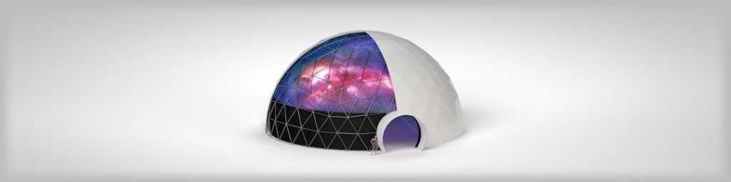 50ft (15m) Geodesic Immersive Projection Dome cut