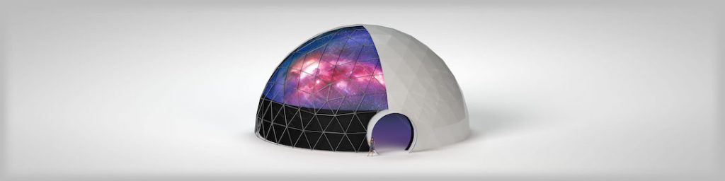 60ft (18m) Geodesic Immersive Projection Dome cut